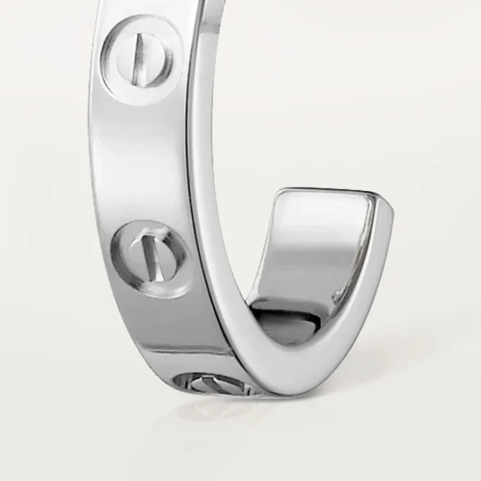 Brincos Love – Ouro Branco – Cartier