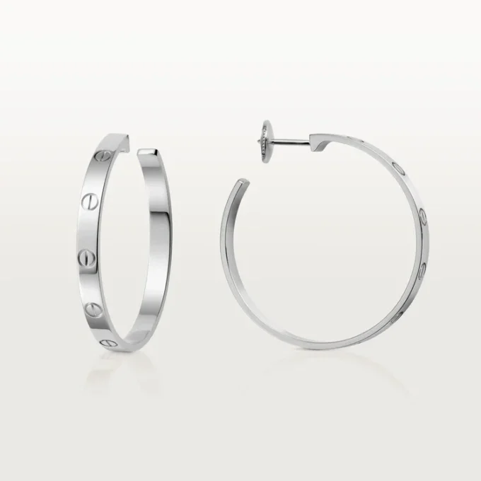 Brincos Love – Ouro Branco – Cartier
