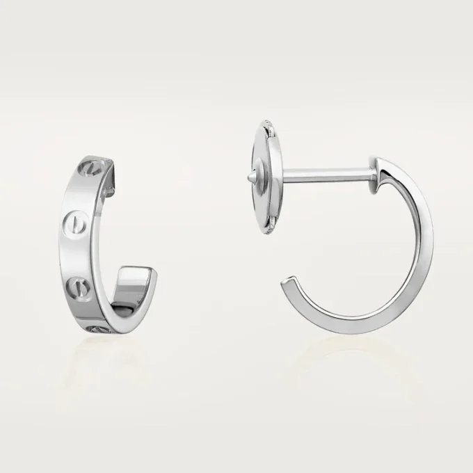 Brincos Love – Ouro Branco – Cartier