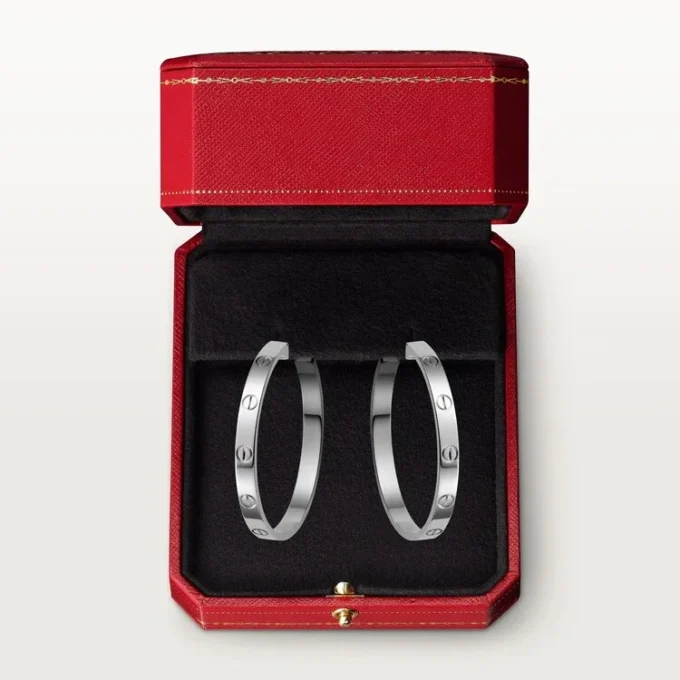 Brincos Love – Ouro Branco – Cartier
