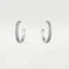 Brincos Love – Ouro Branco, Diamante – Cartier