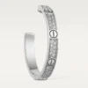 Brincos Love – Ouro Branco, Diamante – Cartier