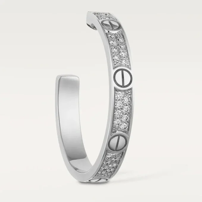 Brincos Love – Ouro Branco, Diamante – Cartier