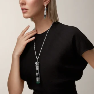 Brincos Panthere De Cartier, Esmeraldas, Pavé