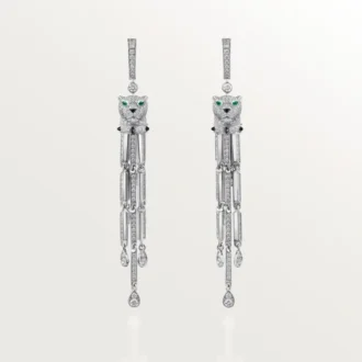 Brincos Panthere De Cartier, pavé
