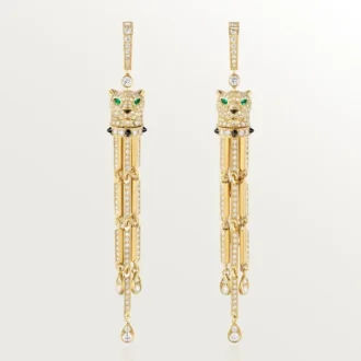 Brincos Panthere De Cartier, pavé