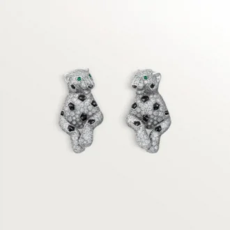Brincos Panthere De Cartier, pavé