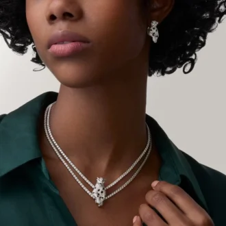 Brincos Panthere De Cartier, pavé