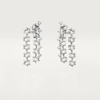 Brincos Reflection De Cartier – Ouro Branco, Diamantes – Cartier