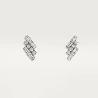 Brincos Reflection De Cartier – Ouro Branco, Diamantes – Cartier