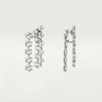 Brincos Reflection De Cartier – Ouro Branco, Diamantes – Cartier