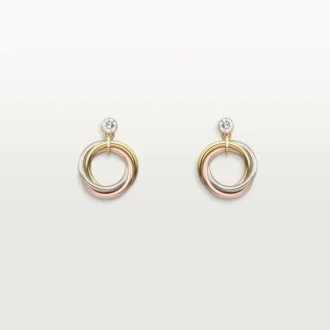 Brincos Trinity, diamantes de corte brilhante