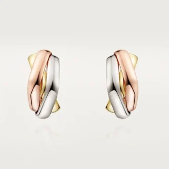 Brincos Trinity, em forma de almofada