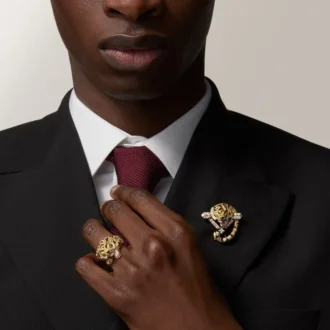 Broche Faune Et Flore De Cartier, diamantes amarelos, laranja e castanhos, pavé