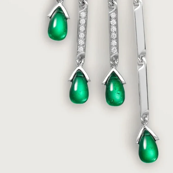 Broche Panthere De Cartier – Ouro Branco, Esmeraldas, Ônix, Diamantes – Cartier