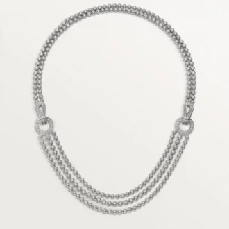 Colar Agrafe, diamantes de corte brilhante, pavé