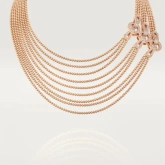 Colar Agrafe, modelo médio, semi-pavé