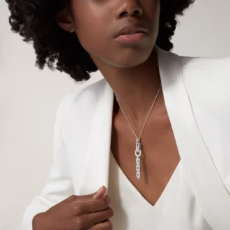 Colar Agrafe – Ouro Branco, Diamantes – Cartier