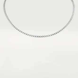 Colar C De Cartier – Ouro Branco, Diamantes – Cartier