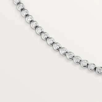 Colar C De Cartier – Ouro Branco, Diamantes – Cartier