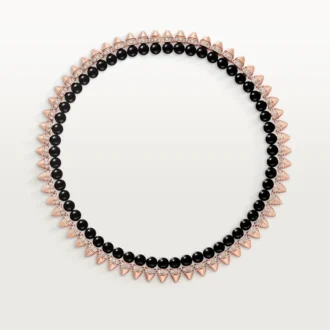 Colar Clash De Cartier, flexível, ônix, modelo extragrande, diamantes