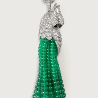 Colar Faune Et Flore De Cartier, Contas de Esmeralda, Pavé