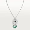 Colar Faune Et Flore De Cartier, pingentes de esmeralda, pavé
