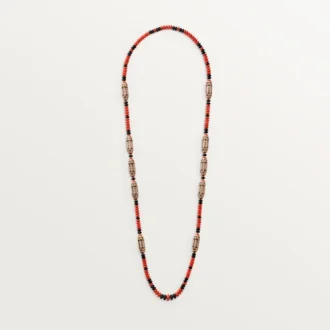 Colar Geometrie & Contrastes, Coral, Pavé