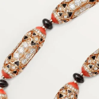 Colar Geometrie & Contrastes, Coral, Pavé
