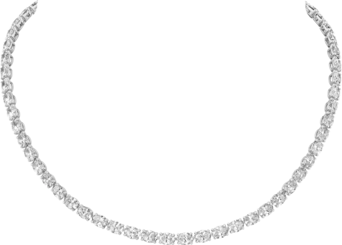 Colar Lignes Essentielles, diamantes de corte oval