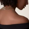 Colar longo Agrafe, semi-pavé