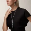 Colar longo Panthere De Cartier, esmeralda, multiuso, modelo grande, pavé