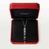Colar longo Panthere De Cartier, esmeralda, multiuso, modelo grande, pavé