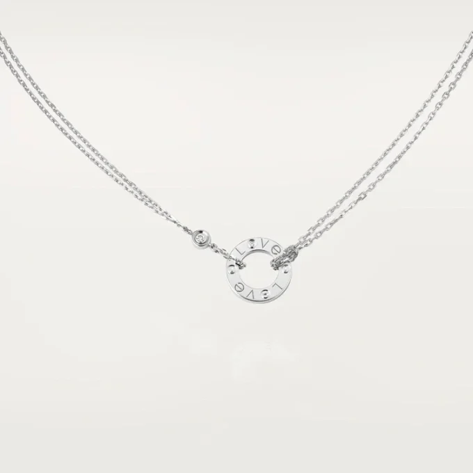 Colar Love, 2 diamantes – Ouro branco, Diamantes – Cartier