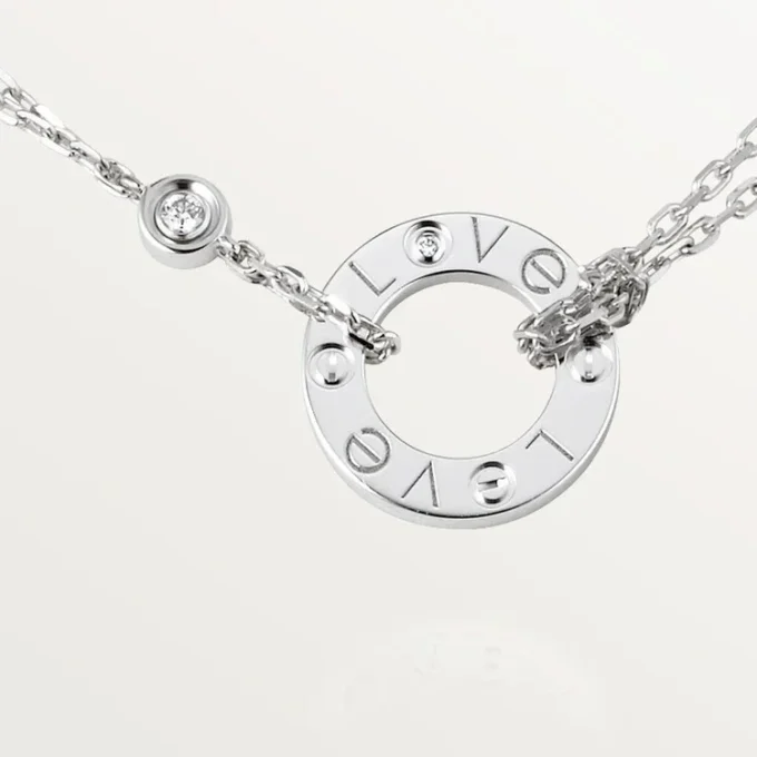 Colar Love, 2 diamantes – Ouro branco, Diamantes – Cartier