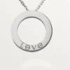Colar Love, 3 diamantes – Ouro branco, Diamantes – Cartier