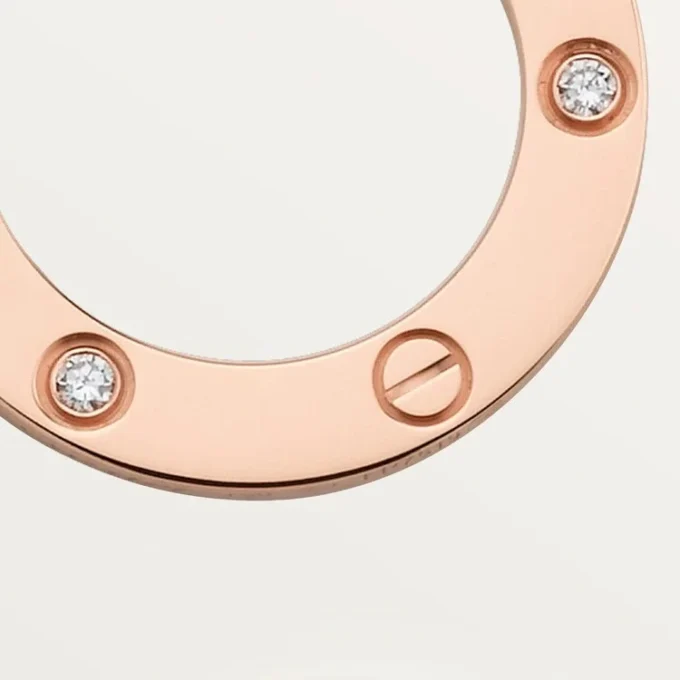 Colar Love, 3 diamantes – Ouro rosa, Diamantes – Cartier