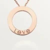 Colar Love, 3 diamantes – Ouro rosa, Diamantes – Cartier
