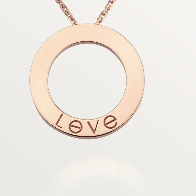 Colar Love, 3 diamantes – Ouro rosa, Diamantes – Cartier