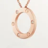 Colar Love, 3 diamantes – Ouro rosa, Diamantes – Cartier