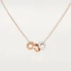Colar Love, 6 diamantes – Ouro rosa, ouro branco, diamantes – Cartier