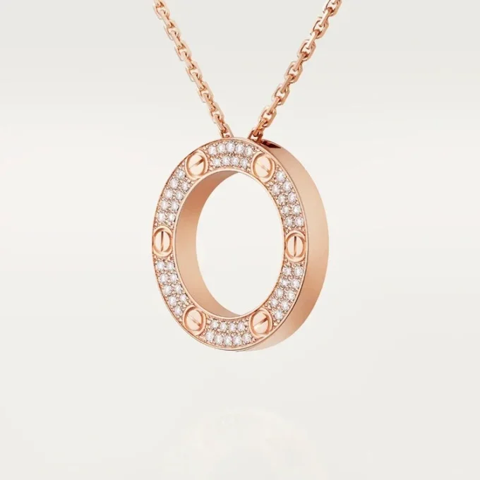 Colar Love – Ouro rosa, diamantes – Cartier