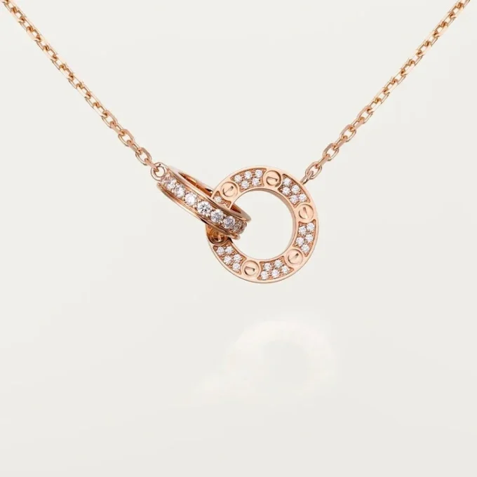 Colar Love – Ouro rosa, diamantes – Cartier