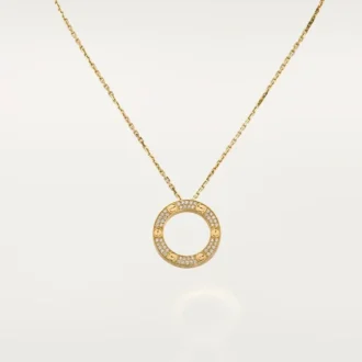 Colar Love, pavé de diamantes – Ouro amarelo, diamantes – Cartier