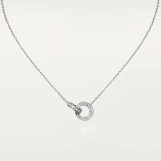 Colar Love, pavé de diamantes – Ouro branco, diamantes – Cartier