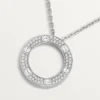 Colar Love, pavé de diamantes – Ouro branco, diamantes – Cartier