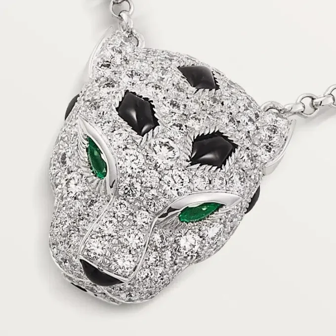 Colar Panthere De Cartier com diamantes, ouro branco | Cartier EUA