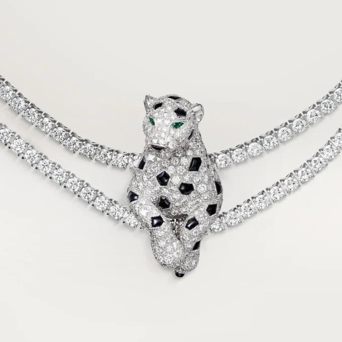 Colar Panthere De Cartier, Multi-Wear, Pavé