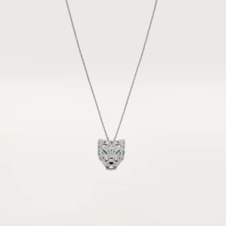 Colar Panthere De Cartier – Ouro Branco, Esmeraldas, Diamantes, Ônix – Cartier