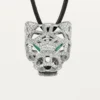 Colar Panthere De Cartier – Ouro Branco, Esmeraldas, Diamantes, Ônix – Cartier